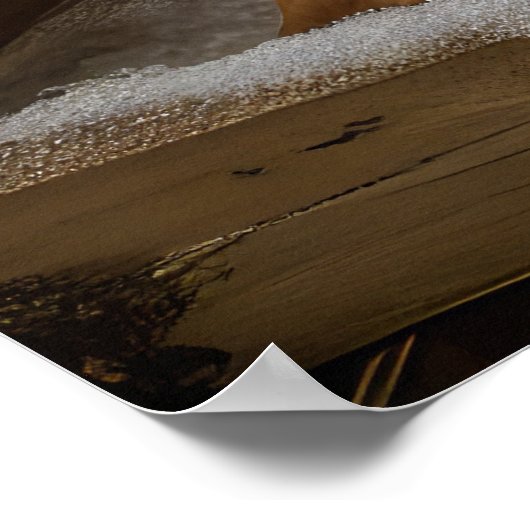 Greater Swiss Mountain Snowy Sleigh Kerstmis Poster (Hoek)