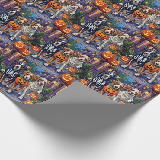 Greater Swiss Mountain Trick-or-Treating Halloween Cadeaupapier (Hoek)