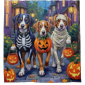 Greater Swiss Mountain Trick-or-Treating Halloween Douchegordijn (Voorkant)