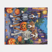 Greater Swiss Mountain Trick-or-Treating Halloween Fleece Deken (Voorkant (Horizontaal))