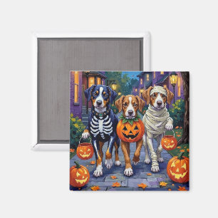 Greater Swiss Mountain Trick-or-Treating Halloween Magneet