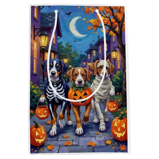 Greater Swiss Mountain Trick-or-Treating Halloween Medium Cadeauzakje (Voorkant)