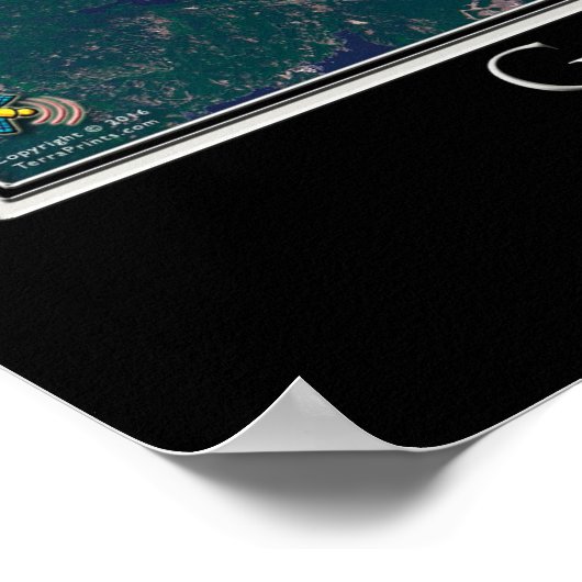 Greater Victoria British Columbia Satellite Poster (Hoek)