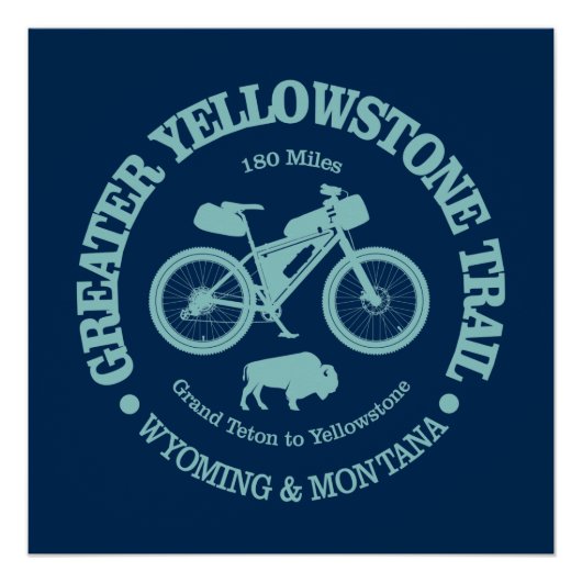 Greater Yellowstone Trail (cycling) Perfect Poster (Voorkant)