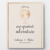 Greatest Adventure World Globe Map Travel Wedding  Fotoplaat (Voorkant)