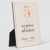 Greatest Adventure World Globe Map Travel Wedding  Fotoplaat (Zijkant)