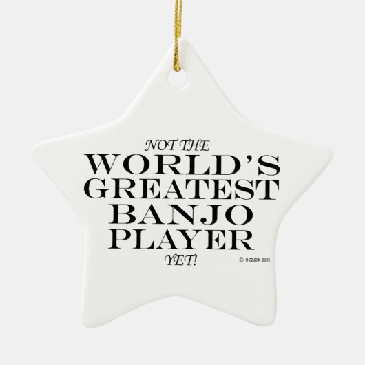 Greatest Banjo Player, maar keramisch versierend Keramisch Ornament (Voorkant)
