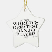 Greatest Banjo Player, maar keramisch versierend Keramisch Ornament (Links)