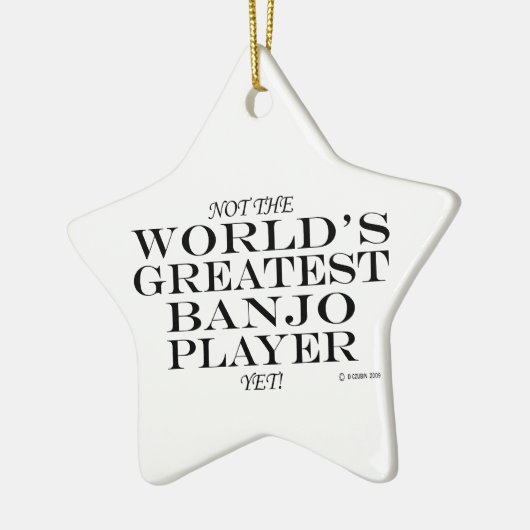 Greatest Banjo Player, maar keramisch versierend Keramisch Ornament (Links)