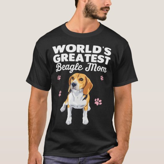 Greatest Beagle Mom Ever Beagle Dog T-shirt (Voorkant)