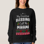 Greatest Blessings Irish Grandma Mhamó Christmas Trui (Voorkant)