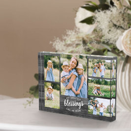 Greatest Blessings noemen me mam 6 Foto grijs hout