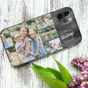 Greatest Blessings Quote 6 Foto Rustic Grey Wood Case-Mate iPhone Case