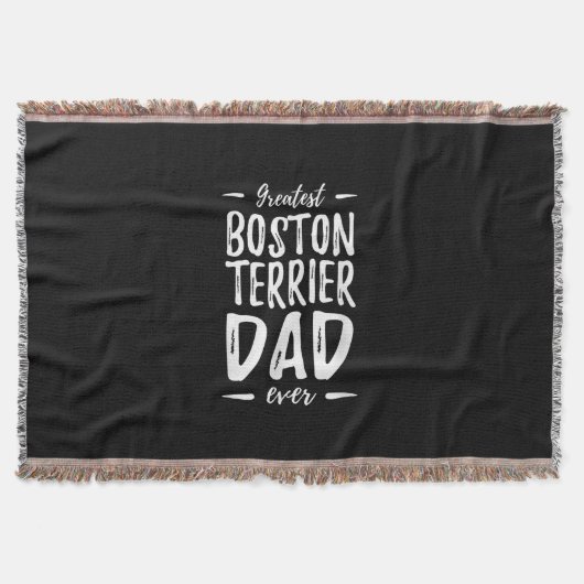 Greatest Boston Terrier Dad Funny Dog Dad Gift Deken (Voorkant)