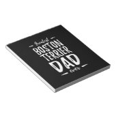 Greatest Boston Terrier Dad Funny Dog Dad Gift Notitieblok (Schuin)