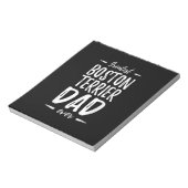 Greatest Boston Terrier Dad Funny Dog Dad Gift Notitieblok (Linkerzijde)
