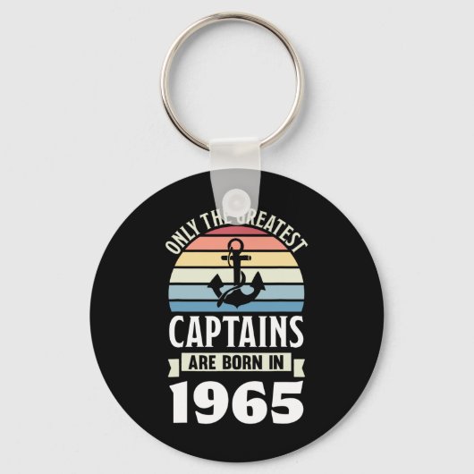Greatest Captains Born In 1965 60th Birthday Boati Sleutelhanger (Voorkant)