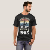 Greatest Captains Born In 1965 60th Birthday Boati T-shirt (Voorkant volledig)