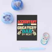 Greatest dad grappige quote| Fetherday gift flyer (Enkel)