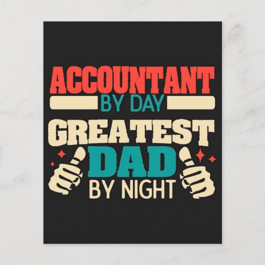 Greatest dad grappige quote| Fetherday gift flyer (Voorkant)