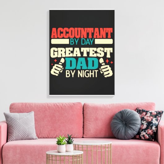 Greatest dad grappigste quote| cadeau op feestdag canvas afdruk (Insitu (Woonkamer))