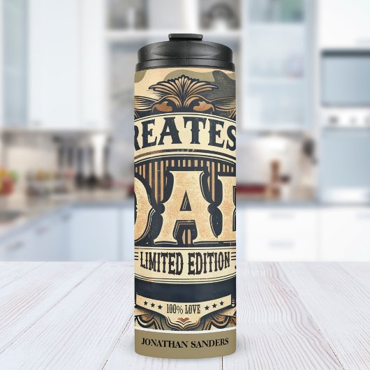 Greatest Dad Limited Edition Vintage  Retro Style Thermosbeker