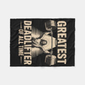 Greatest Deadlifter Of All Time Jesus  Fleece Deken (Voorkant (Horizontaal))