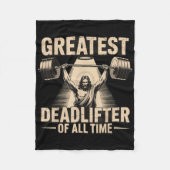 Greatest Deadlifter Of All Time Jesus  Fleece Deken (Voorkant)