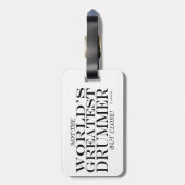 Greatest Drummer Close Bagagelabel (Achterkant verticaal)