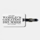 Greatest Drummer Close Bagagelabel (Achterkant horizontaal)