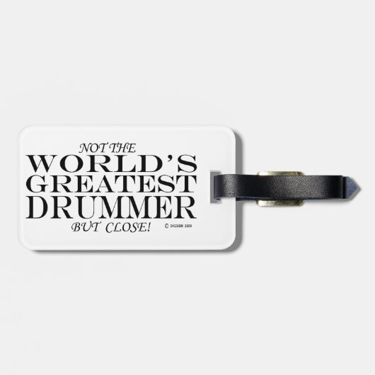 Greatest Drummer Close Bagagelabel (Achterkant horizontaal)