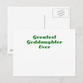 Greatest Goddochter Ever Briefkaart (Voorkant / Achterkant)