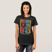  Greatest Hits 1963 Retro Birthday T-shirt (Voorkant volledig)