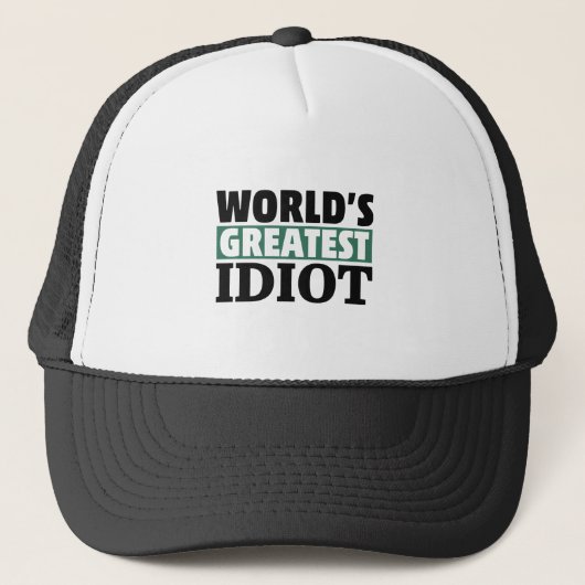 Greatest Idiot Funny Dumb Person Joke Trucker Pet (Voorkant)