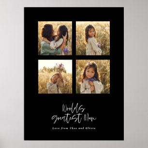 Greatest Mum multi foto elegant stijlvol zwart Poster