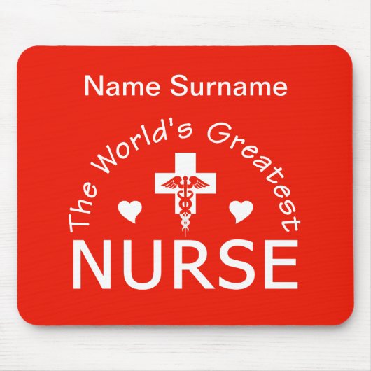 Greatest Nurse Mousepad - Aanpassen! Muismat (Voorkant)