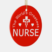 Greatest Nurse ornament, aanpassen Keramisch Ornament (Rechts)