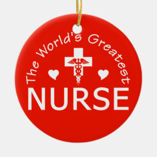 Greatest Nurse ornament, aanpassen Keramisch Ornament