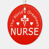Greatest Nurse ornament, aanpassen Keramisch Ornament (Links)