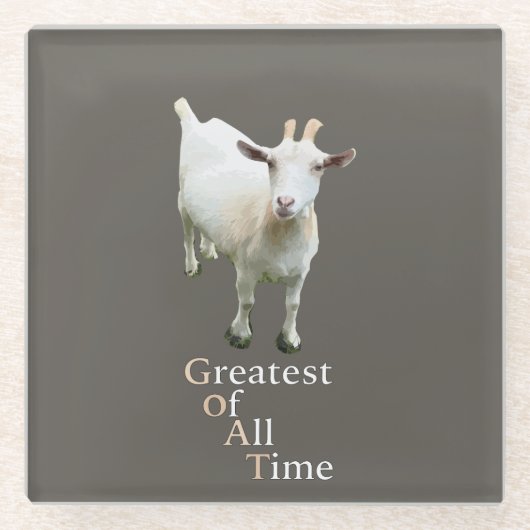 Greatest of all time Goat Glazen Onderzetter (Voorkant)