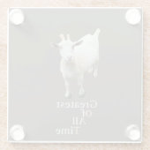 Greatest of all time Goat Glazen Onderzetter (Achterkant)