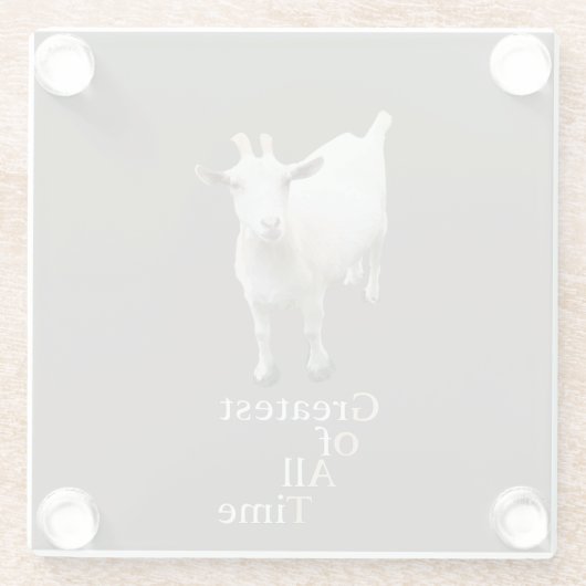 Greatest of all time Goat Glazen Onderzetter (Achterkant)