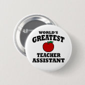 Greatest Teacher Assistant Ronde Button 5,7 Cm (Voorkant /achterkant)