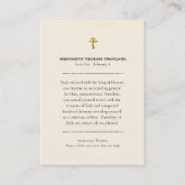 Greatmartyr Theodore Stratelates Prayer Card       Plaatskaartje (Achterkant)