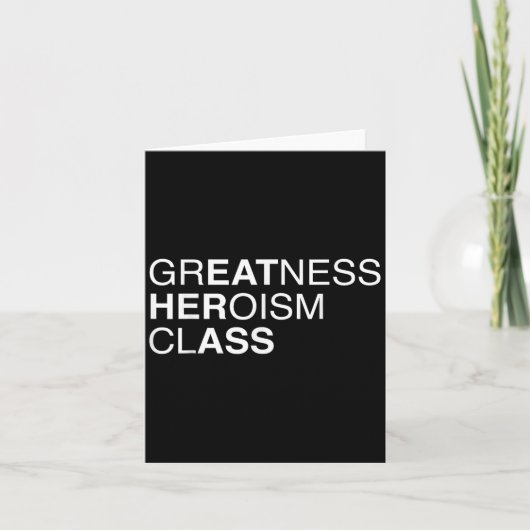 Greatness Heroism Cl Eat Her As$ Funny Pun Sarcasm Kaart (Voorkant)