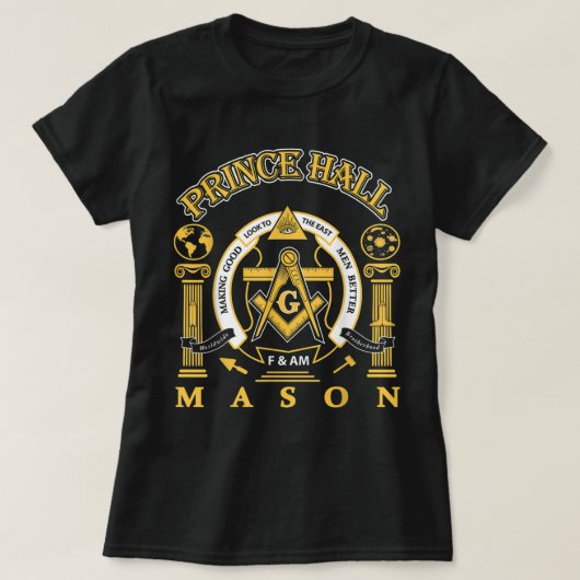 Greats Mason Masonic Prince Hall Masons Presidente T-shirt (Design voorkant)