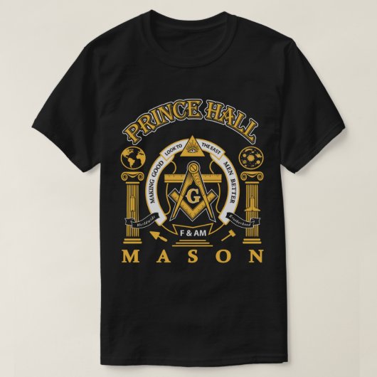 Greats Mason Masonic Prince Hall Masons Presidente T-shirt (Design voorkant)