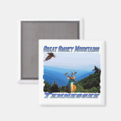 GreatSmokeyMountainsTennessee Magnet of Onderzette (Voorkant / Achterkant)