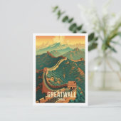 Greatwall China Vintage Beroemde Reisplaats Briefkaart (Staand voorkant)