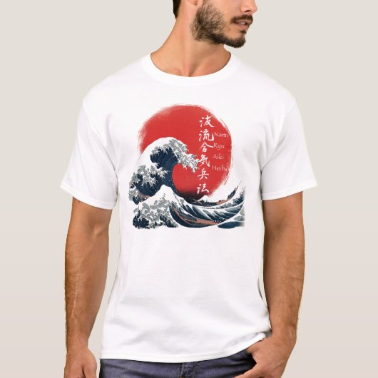 GreatWaveKanjiLicht T-shirt (Voorkant)